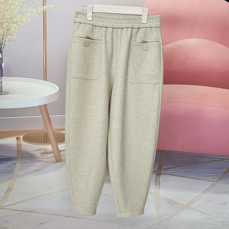 909哈伦裤女2025秋季新款韩版时尚大码休闲裤女裤宽松妈妈纯色