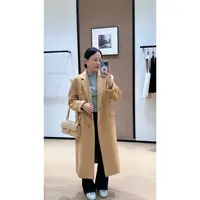 YM 924《收藏家》气质休闲女士经典设计师翻领长款毛呢大衣