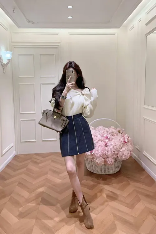 2026秋冬新款针织衫女设计感高级感独特别致气质绝美长袖上衣半裙