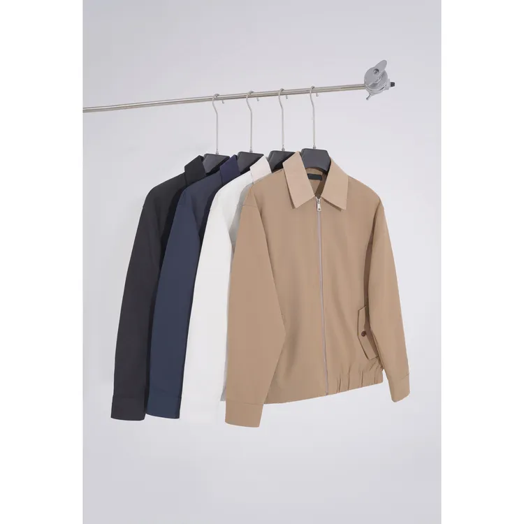 FCC【拼接同色斜纹翻领】秋季时尚宽松休闲简约百搭男生夹克外套