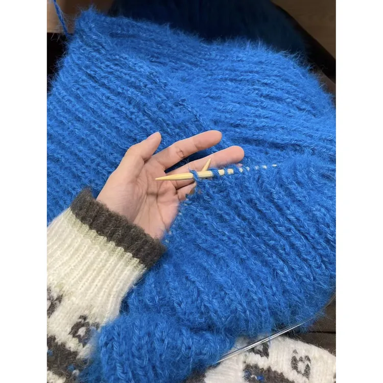 双元宝雪花纱自制手工棒针编织羊毛混纺雪花纱特色线diy围巾材料