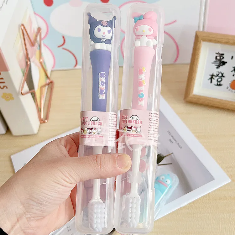 儿童细软毛牙刷3-12岁卡通防滑手柄宝宝可爱小孩口腔清洁独立包装