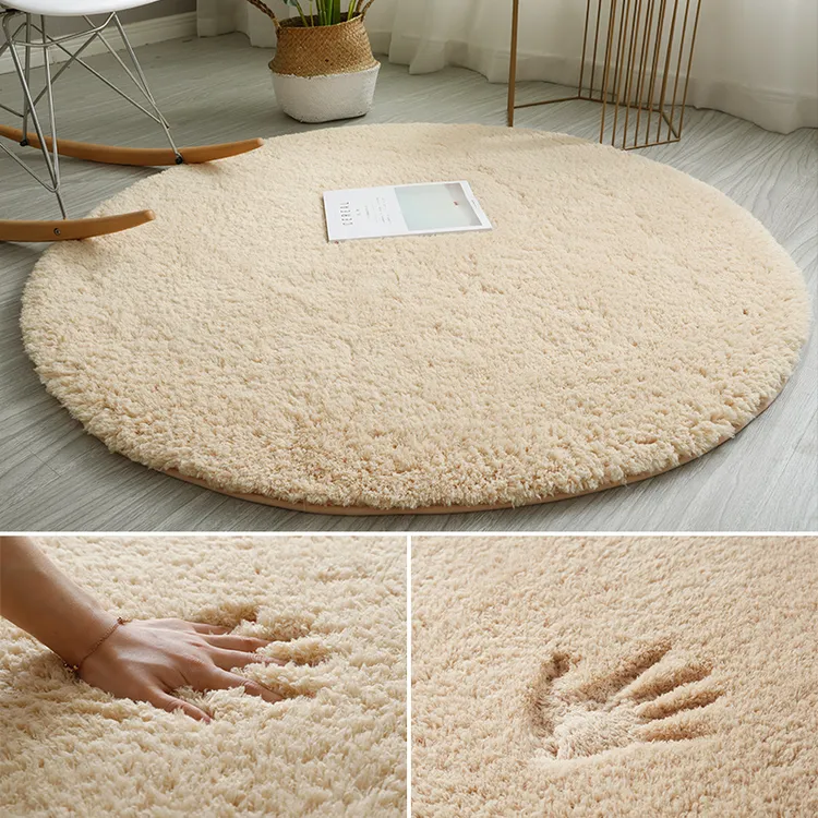 加厚毛毛小地毯毛绒地垫ins北欧卧室客厅床边吊篮摇椅电脑椅地垫