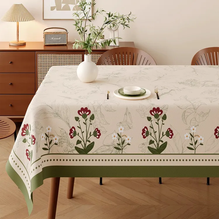 美式复古桌布防水防油免洗餐桌台布轻奢高级氛围感客厅茶几桌面垫