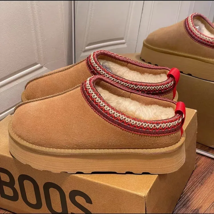 雪地靴女外穿厚底毛毛鞋2025秋冬新款皮毛一体加绒包头半拖鞋