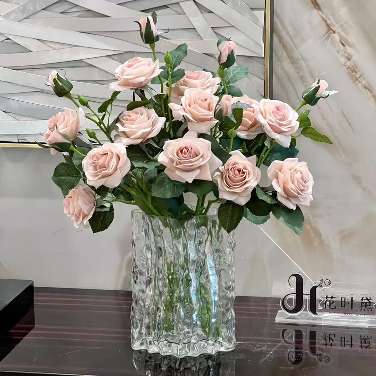 卡布奇诺玫瑰花手感保湿家居客餐厅玄关书房卧室摆件