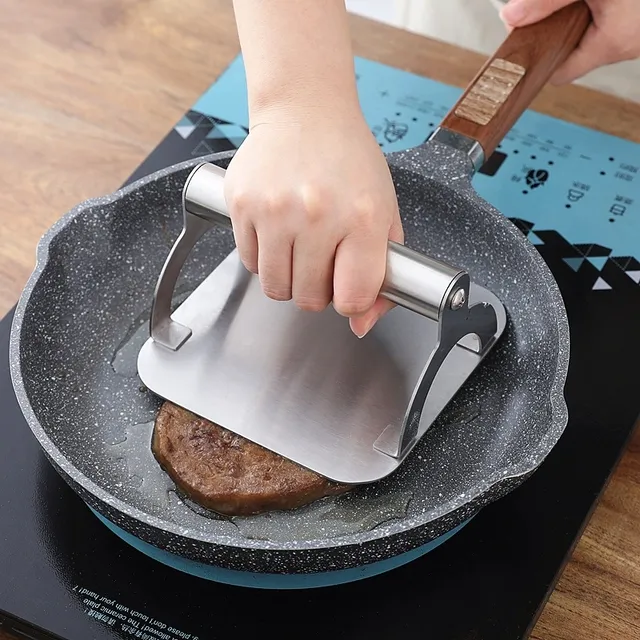 智途不锈钢压饼神器家用烙手抓饼汉堡煎肉排铁板烧烤工具压面皮机