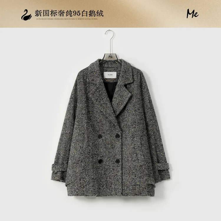 ME【加勒比海岸】绵羊毛混纺95白鹅绒保暖高端一手长羽绒服MEQA4049