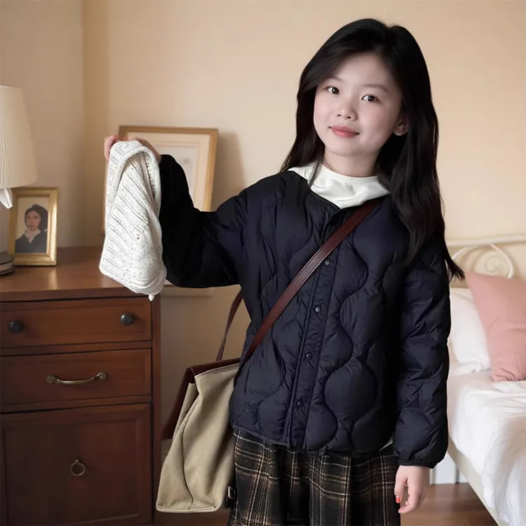 秋冬季女童棉服轻薄款2025新款女孩棉衣内胆儿童棉袄中大童ZL