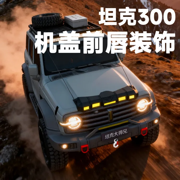 坦克300机盖前唇装饰机盖装饰中网装饰