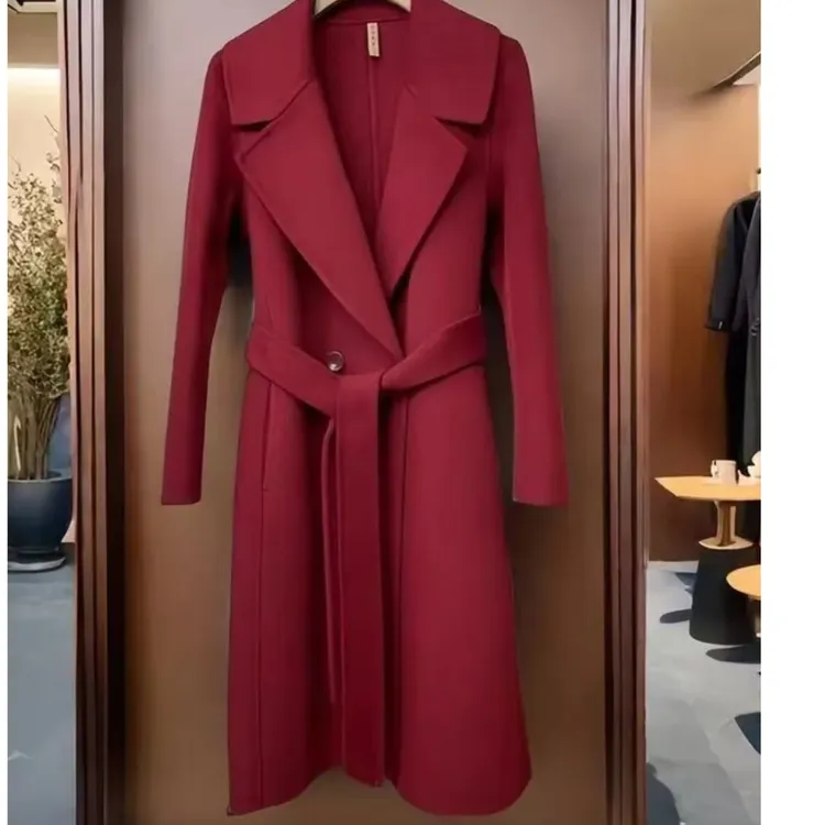 小个子软黄金山羊绒秋冬修身加厚双面羊绒