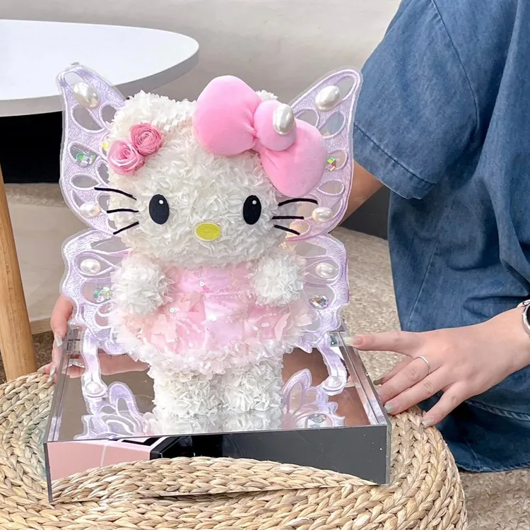 蝴蝶hellokitty永生花巨型哈喽KT凯蒂猫礼盒可爱生日礼物送女朋友