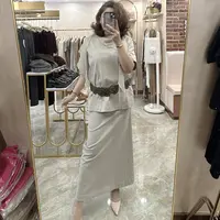 高端设计感米色套装3350