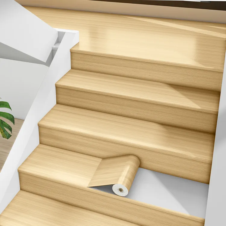 楼梯地板贴自粘木纹贴纸台阶踏步改造翻新防滑贴加厚耐磨专用地胶