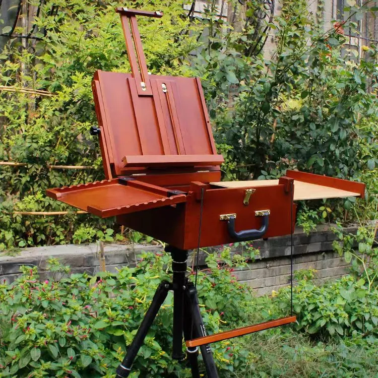 双丰写生多功能油画箱意大利复古写生手提油画箱