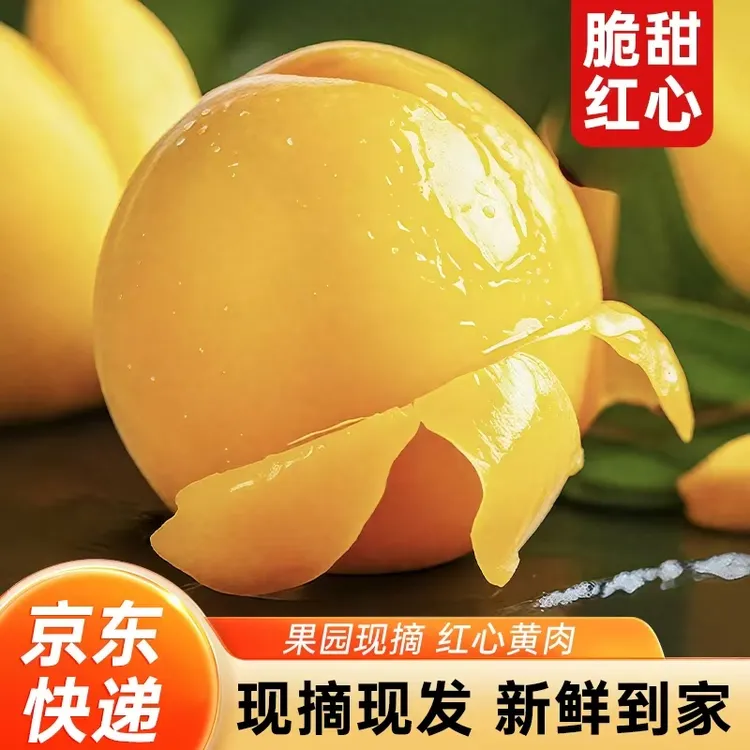 逢鲜生【湖南炎陵】正宗炎陵红心黄桃 京东 新鲜水果现摘现发5/10斤