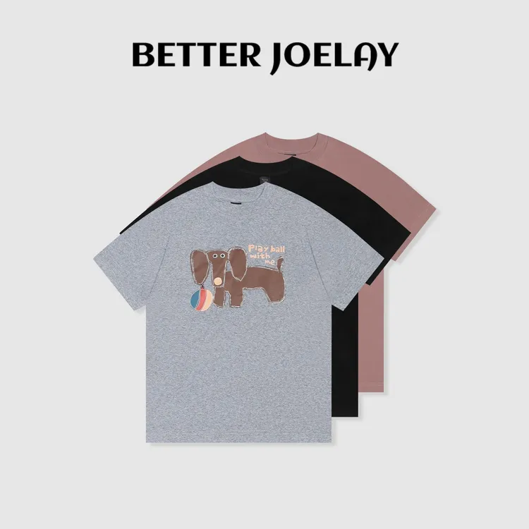 BETTER JOELAY-【云朵邮递】时尚短袖小版T恤休闲简约KH3875