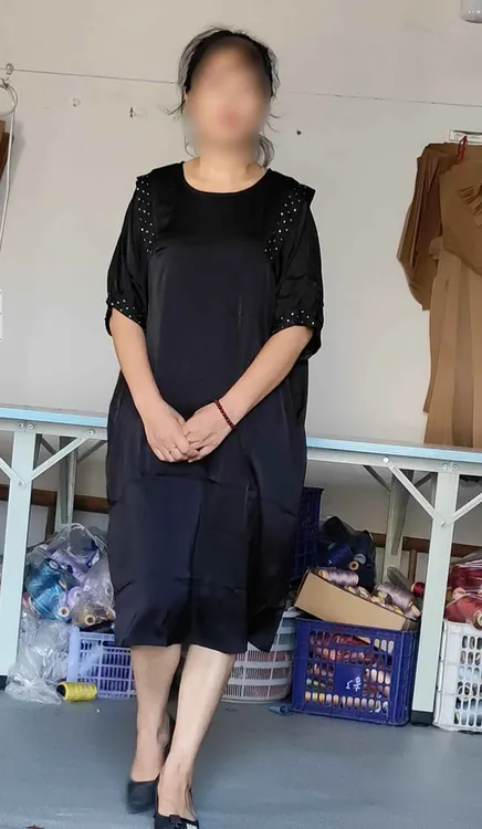 2024年新中式复古风大码桑蚕丝连衣裙遮肚显瘦宽松外套上衣舒适