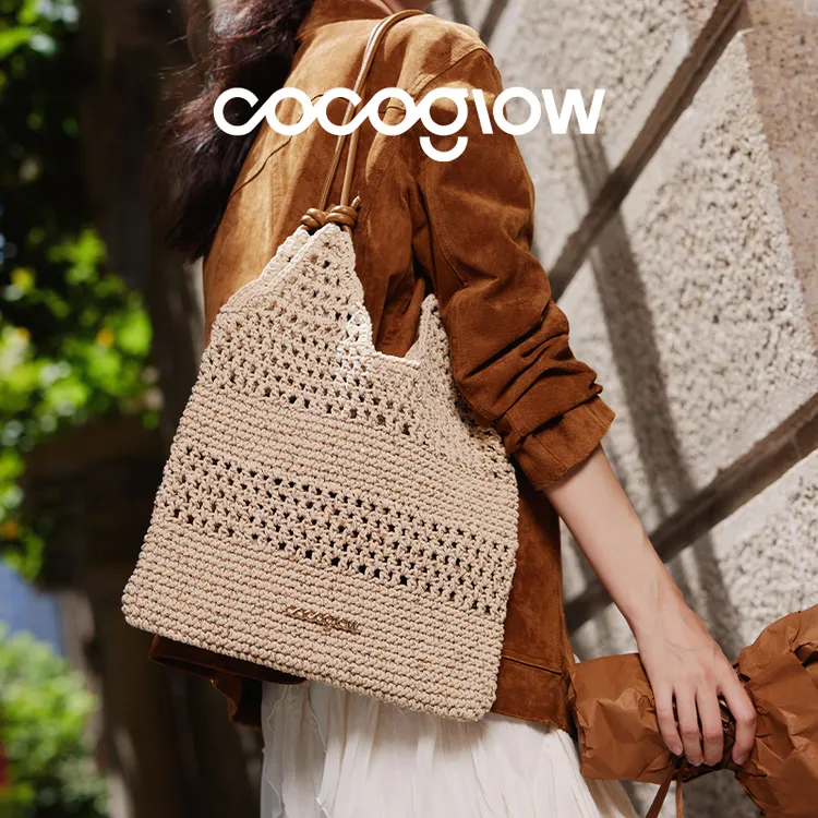 cocoglow细闪钩针托特包全系列手工工艺编织包皮包女士单肩包