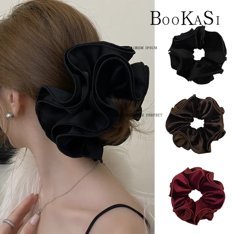 「雾厥秘境」新款秋冬韩国绒四层发圈时尚缎面气质百搭简约E-50