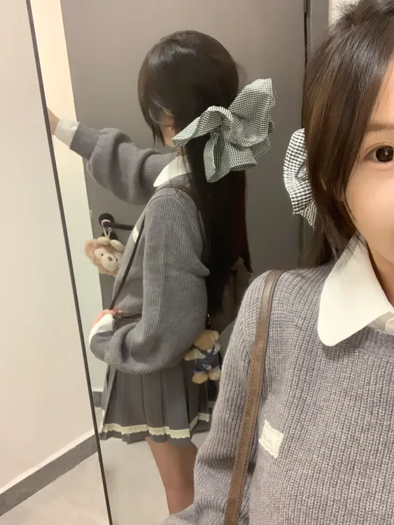 可拆卸领子！慵懒假宽松灯笼袖高级感两件毛衣针织衫上衣显瘦女