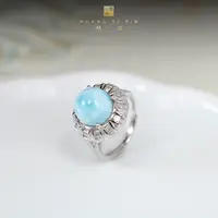 【凰一品】海纹石圆珠戒指S925银