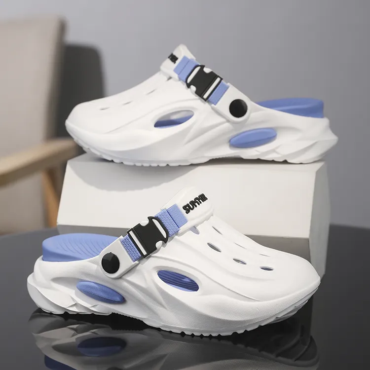 洞洞鞋男款夏季2025新款涉水漂流运动包头拖鞋中大童时尚沙滩凉鞋