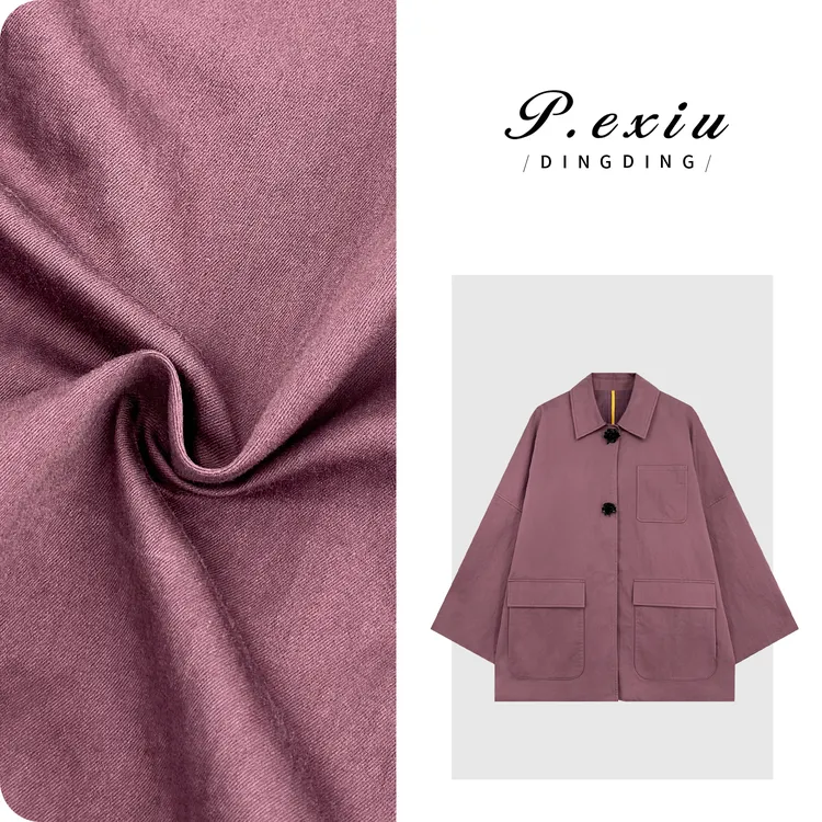 PanYiXiu/潘依绣【落日霓虹】巴恩风工装廓形撞色翻边袖外套J5015