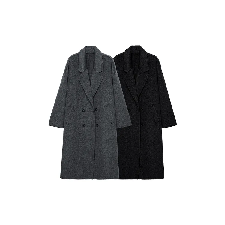 金雀绫【绒华富贵】经典100山羊绒加宽加大大衣毛呢外套SZA4MW694