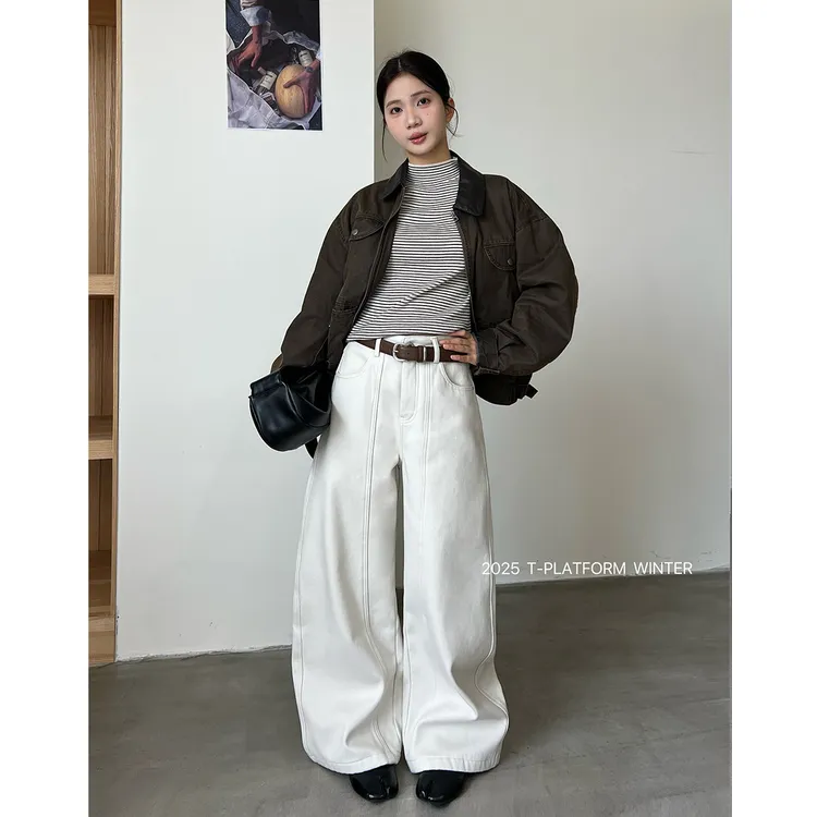 T台T-PLATFORM广州十三行 冬季爆款延续版厚绒休闲裤93202-1