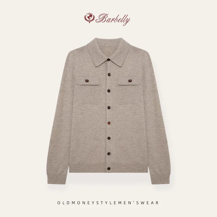 Barbelly娜先生「BC方向」超细100美丽奴羊毛针织开衫长袖SN80253