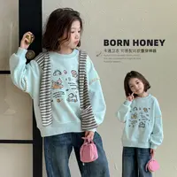 女童2025秋季新款儿童卡通印花长袖卫衣中小童洋气上衣Q13946