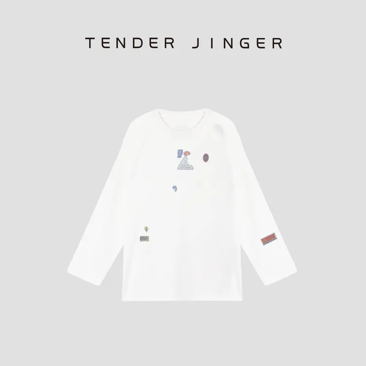 Tender Jinger｜复古炒色直喷印花大版T恤T53YGG50195