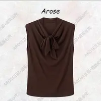【AR0SE•正品】夏季圆领秋季套头款无袖毛针织衫气质休闲女装3022