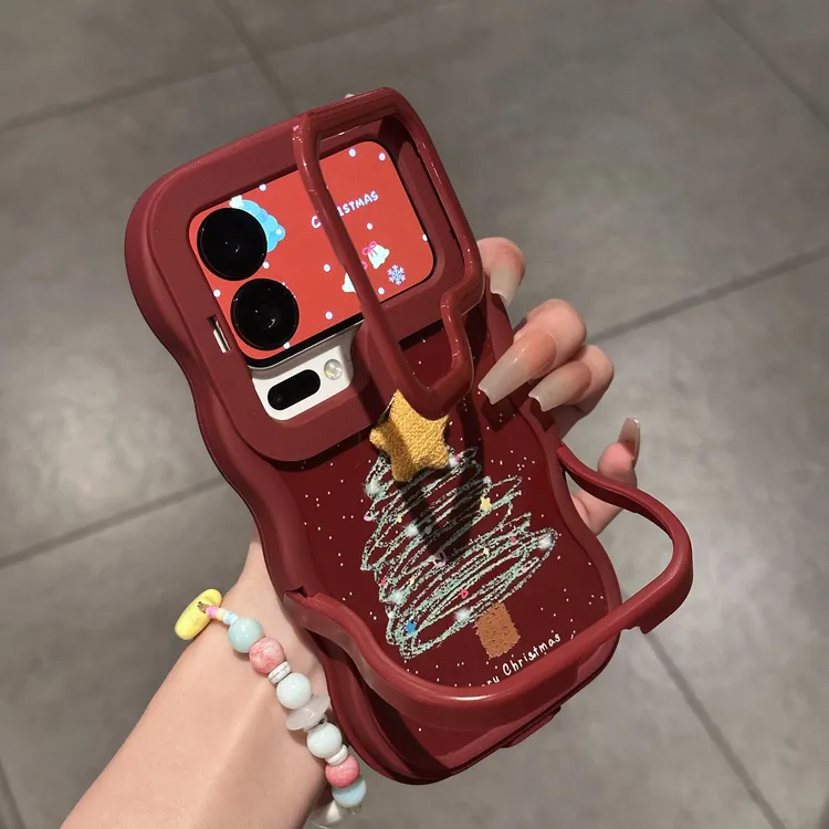 欧克里里圣诞满天星适用苹果17/16板凳手机壳华为oppo小米15vivo