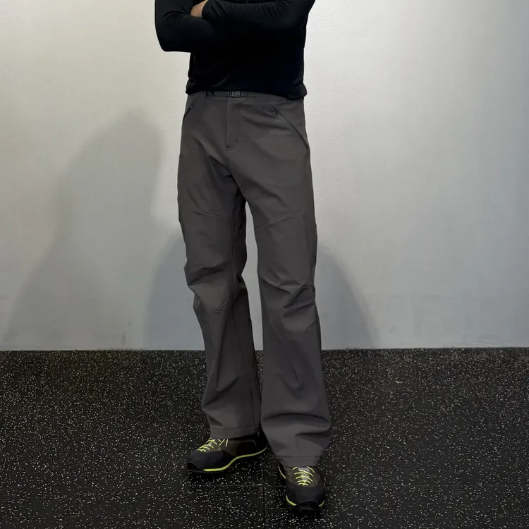 卡秋山霜刃秋冬男士户外休闲加绒透气软壳休闲长裤冲锋裤防风