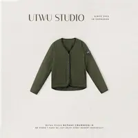 UTWU小敏 「飞行员」早秋设计感波浪纹正反两穿棉服外套UTAW1052