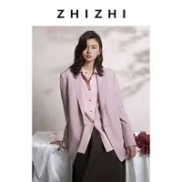 致知 忆萝月 夏日羊毛经典平驳领西装25年秋新款通勤ZZ2EAWXZ013