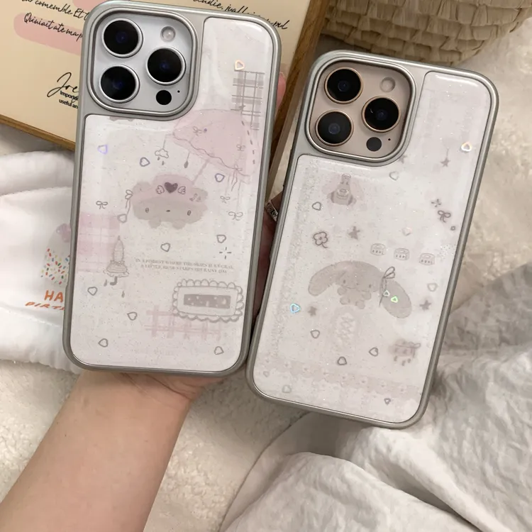 新款韩系猫兔滴胶手机壳适用苹果17pro16小米15reno14荣耀200红米