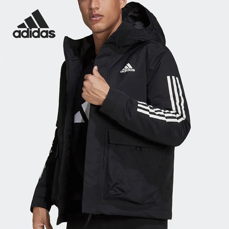 Adidas/阿迪达斯正品男子冬季连帽户外运动保暖棉衣GT1688