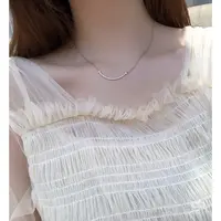 1702项链750黄金18K玫瑰金镶钻毛衣锁骨链