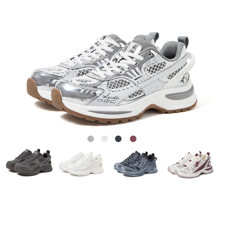 【明星同款】KILLWINNER鞋复古慢跑增高鞋6CM网面透气防滑透气