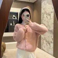 宿慕SUMU （含兔毛会掉毛）软糯舒适毛衣开衫2025新款10-9开衫28366