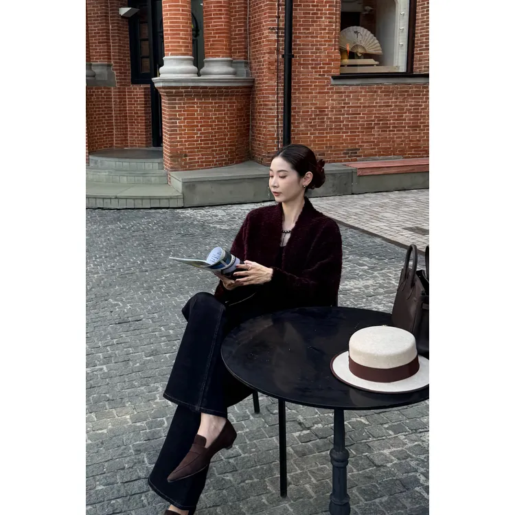 【CHENSMCHENxJCSO】 进口拉贡皮毛一体女秋冬皮草外套CdSU9558NL