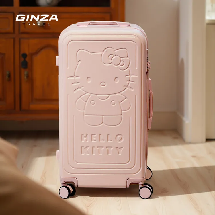 银座正版联名女学生可爱粉色拉杆箱银座hello kitty旅行箱26寸