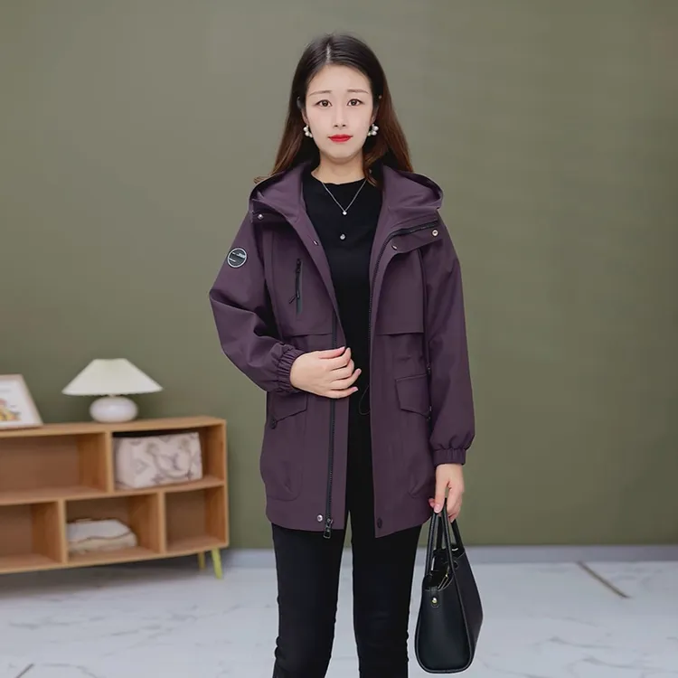 C055-1秋季新品时尚休闲上衣中长款外套高档减龄显瘦中老年妈妈装