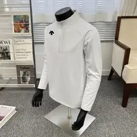 【奥特莱斯 一折折扣】迪桑半高领拉链上衣长袖t恤男春秋打底衫卫衣