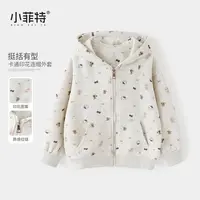 小菲特女童秋装新款长袖外套中大童儿童休闲连帽上衣BGYQ53522