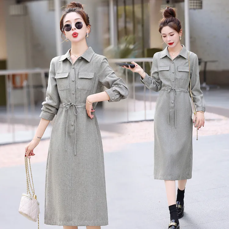 连衣裙女春装2025春天衣服女神范新款女人味收腰显瘦春秋气质裙子