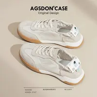奥古狮登德训鞋厚底白色运动板鞋小白阿甘懒人鞋133077AA